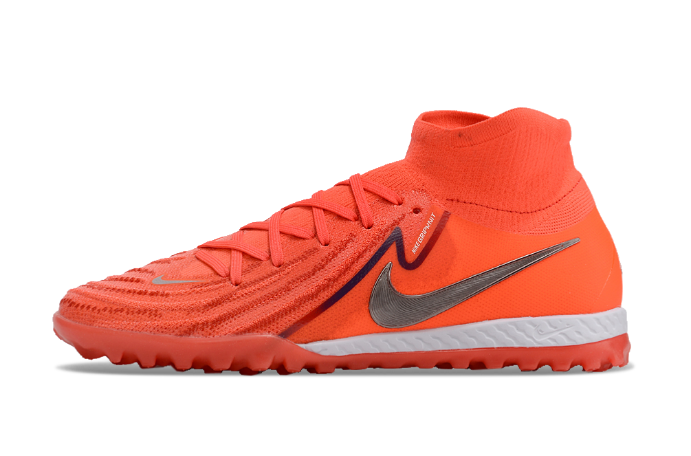 Phantom Luna Elite NU Men's Full Knit Waterproof TF Grass Stud Soccer Shoes with MD Sole - Bright Crimson