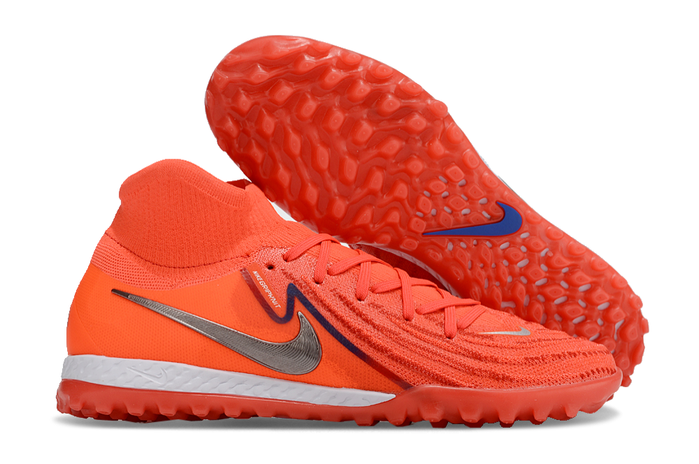 Phantom Luna Elite NU Men's Full Knit Waterproof TF Grass Stud Soccer Shoes with MD Sole - Bright Crimson