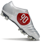 T90 Series Super A Back Slip Firm Ground Soccer Boots - Metallic Silver/Red