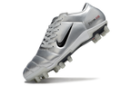 T90 Series Super A Back Slip Firm Ground Soccer Boots - Metallic Silver/Red