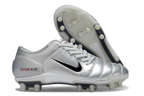 T90 Series Super A Back Slip Firm Ground Soccer Boots - Metallic Silver/Red