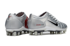 T90 Series Super A Back Slip Firm Ground Soccer Boots - Metallic Silver/Red