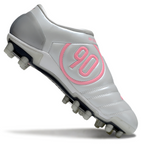 T90 Series Super A Back Slip Firm Ground Soccer Boots - Metallic Silver/Pink