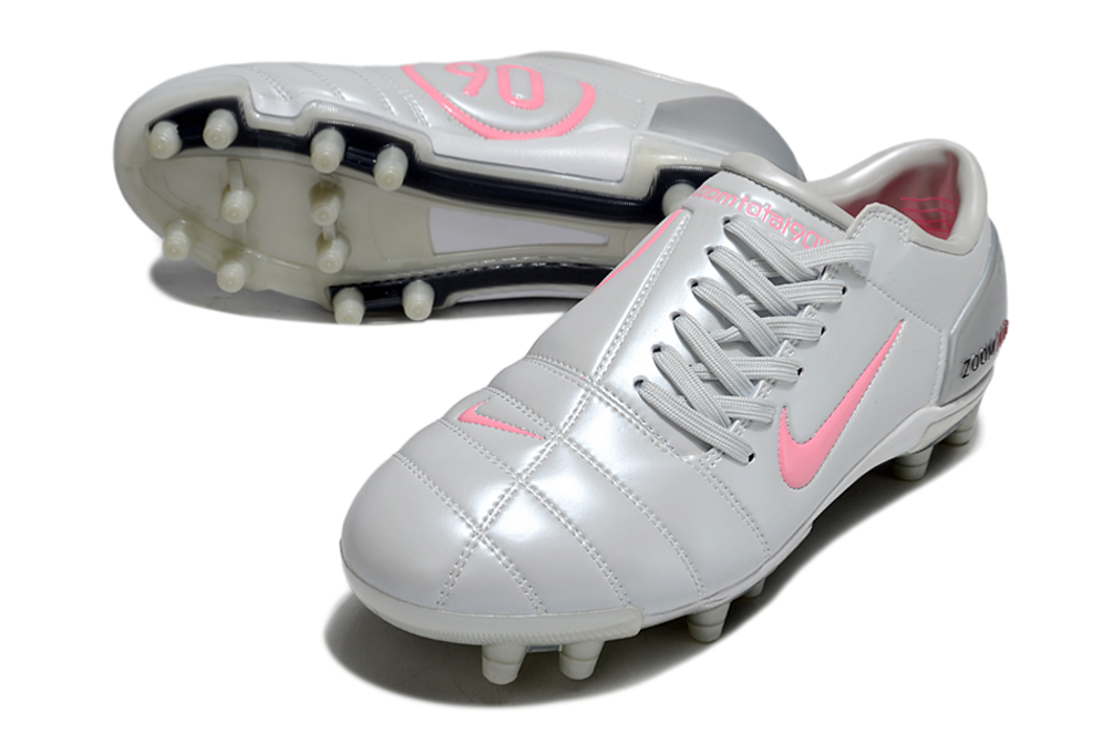 Air Zoom Total 90 Back Slip Firm Ground Soccer Shoes –  Metallic Silver/Pink/Red