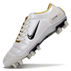 T90 Series Super A Back Slip Firm Ground Soccer Boots - White/Metallic Gold