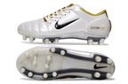T90 Series Super A Back Slip Firm Ground Soccer Boots - White/Metallic Gold