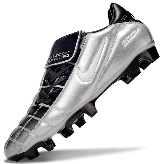 T90 Series Firm Ground Football Shoes - Metallic Silver/Black/White