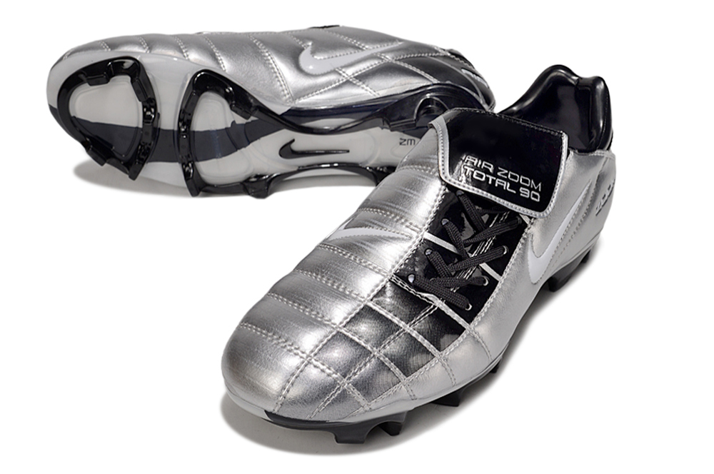 T90 Series Firm Ground Football Shoes - Metallic Silver/Black/White