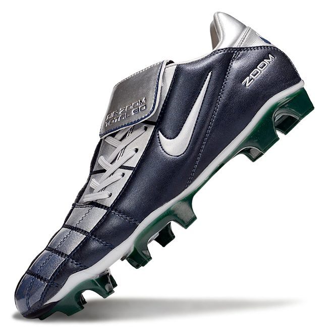 T90 Series Firm Ground Football Shoes - Metallic Silver/Navy/White