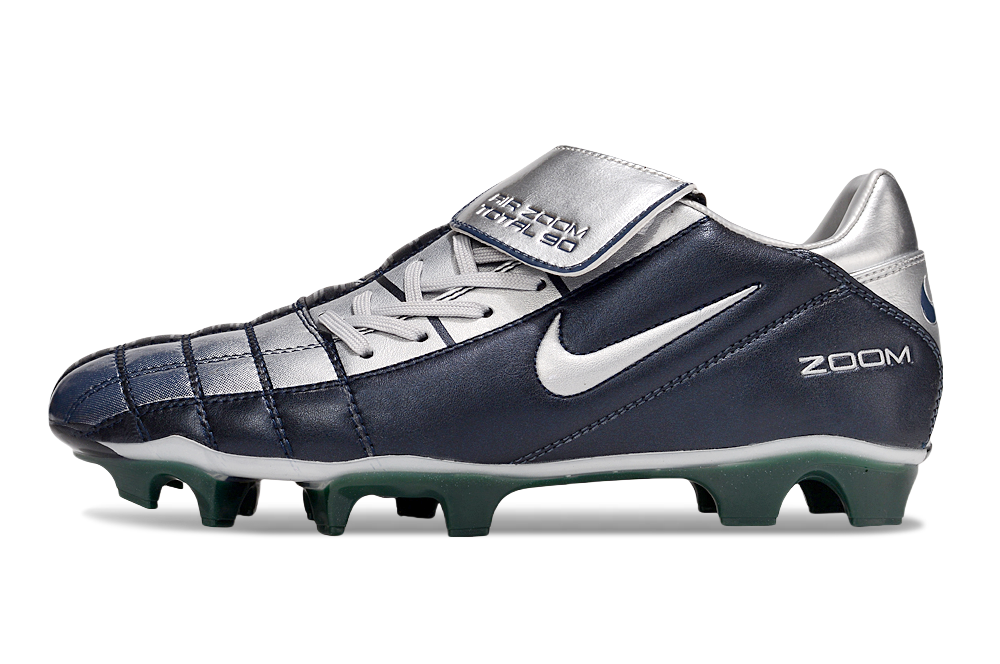 T90 Series Firm Ground Football Shoes - Metallic Silver/Navy/White