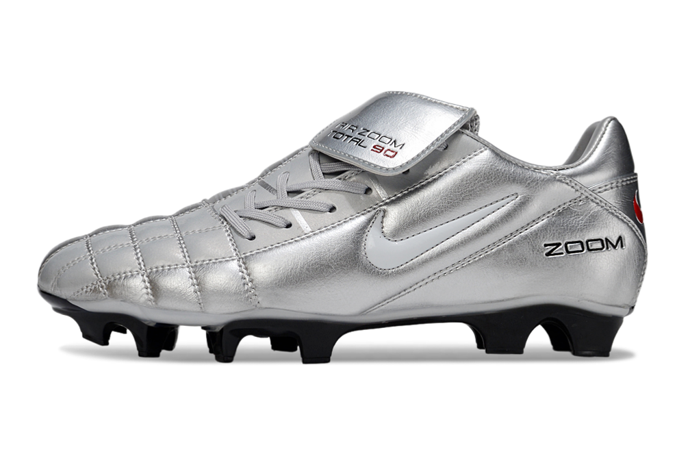 T90 Series Firm Ground Football Shoes - Metallic Silver/White