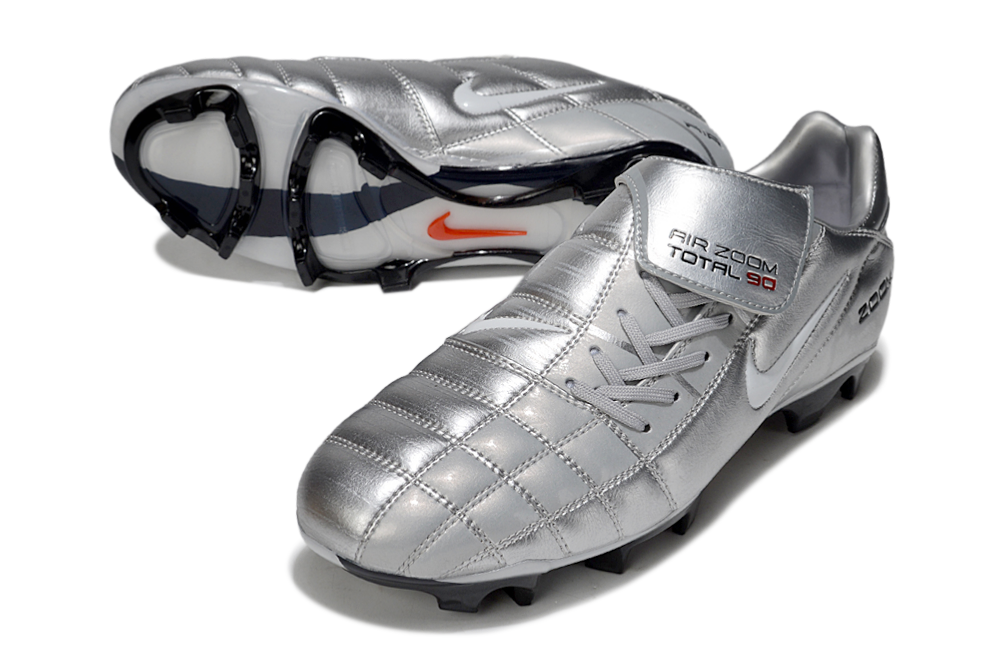T90 Series Firm Ground Football Shoes - Metallic Silver/White