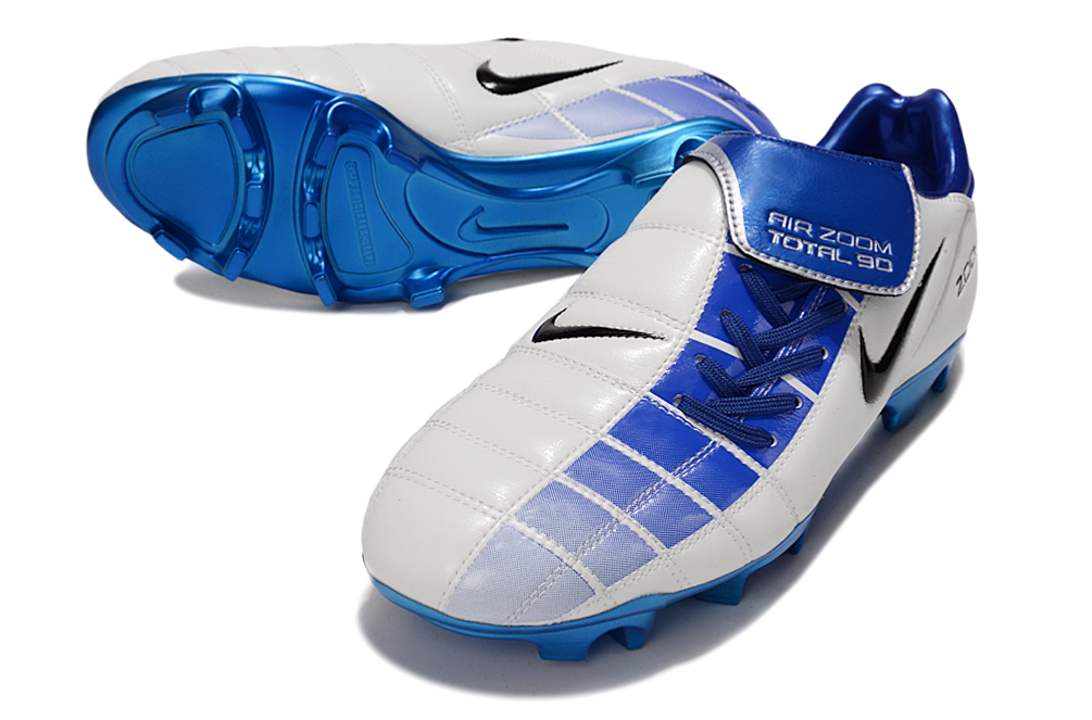 T90 Series Firm Ground Football Shoes - White/Blue