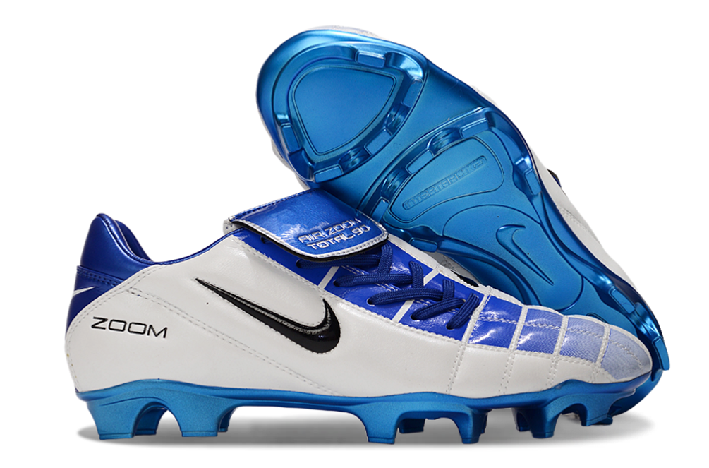 T90 Series Firm Ground Football Shoes - White/Blue