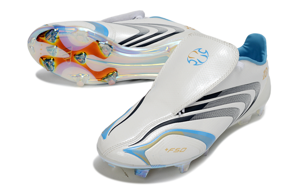F50 Elite FG Messi's Signature Football Boots - White/Blue/Black