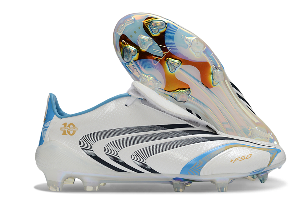 F50 Elite FG Messi's Signature Football Boots - White/Blue/Black