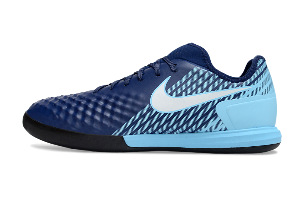 Magista X Finale II Indoor Flat Soccer Shoes - Aqua/Navy Blue/Black