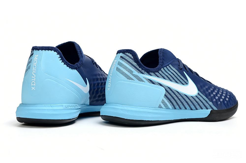 Magista X Finale II Indoor Flat Soccer Shoes - Aqua/Navy Blue/Black