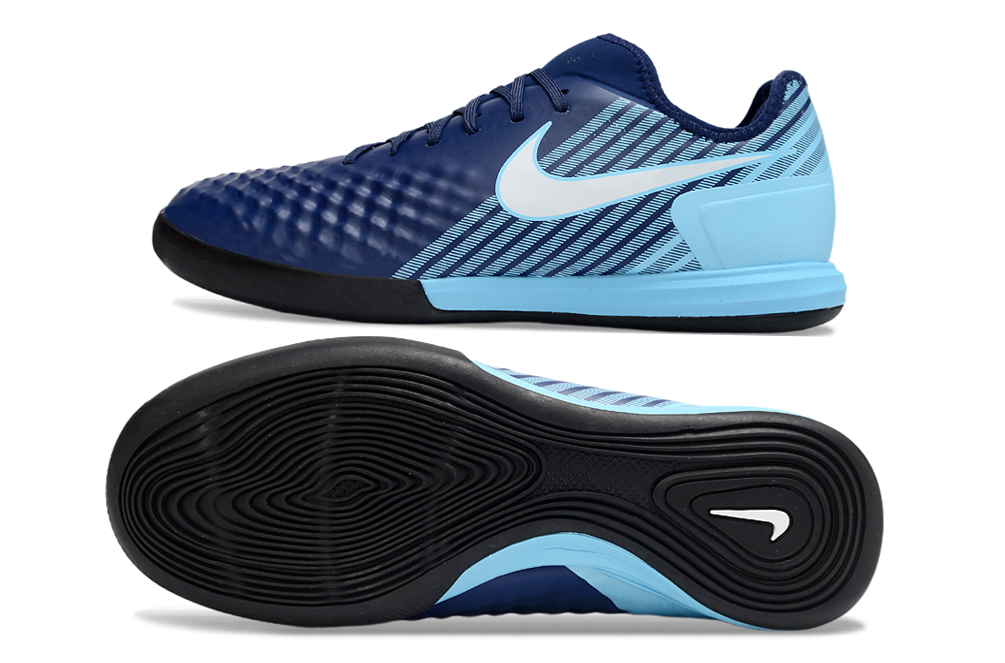 Magista X Finale II Indoor Flat Soccer Shoes - Aqua/Navy Blue/Black