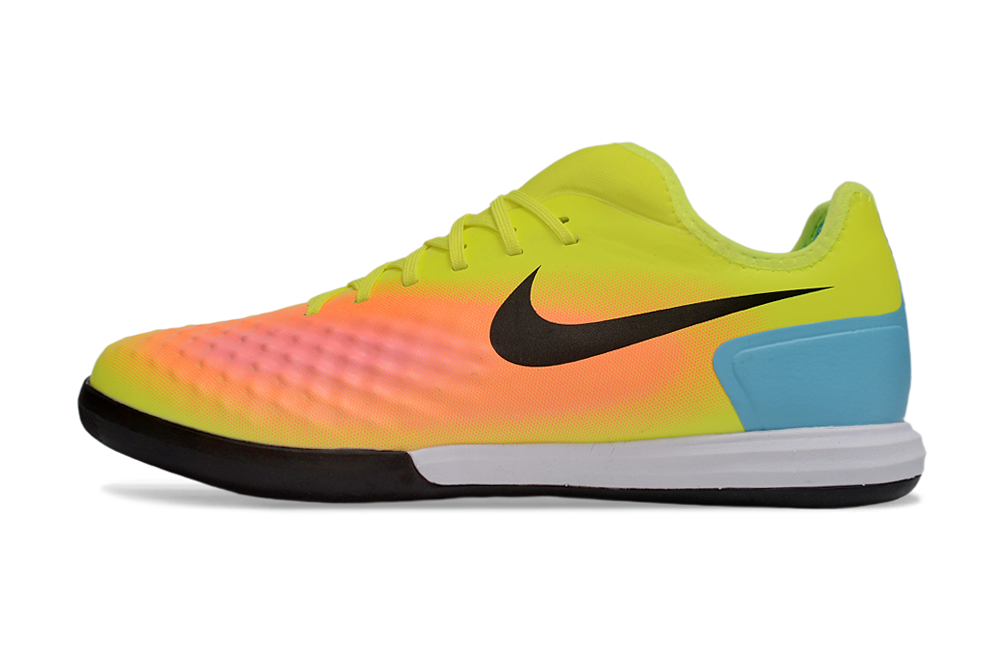Magista X Finale II Indoor Flat Soccer Shoes - Neon Yellow/Orange/Blue/Black