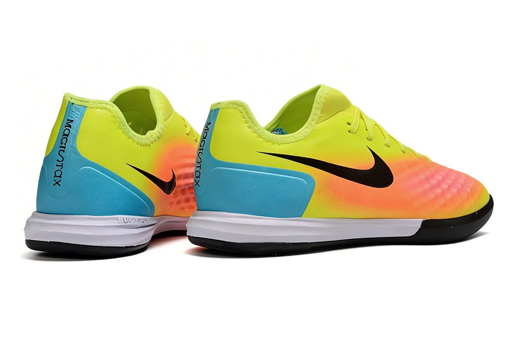 Magista X Finale II Indoor Flat Soccer Shoes - Neon Yellow/Orange/Blue/Black