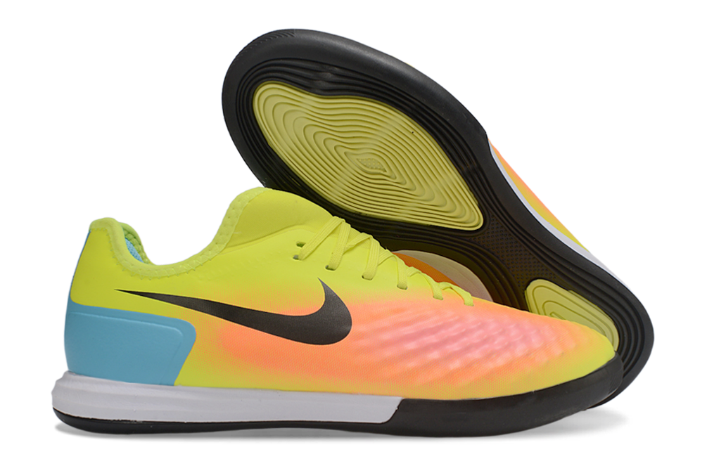 Magista X Finale II Indoor Flat Soccer Shoes - Neon Yellow/Orange/Blue/Black