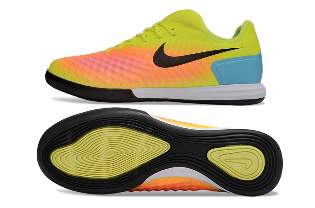 Magista X Finale II Indoor Flat Soccer Shoes - Neon Yellow/Orange/Blue/Black