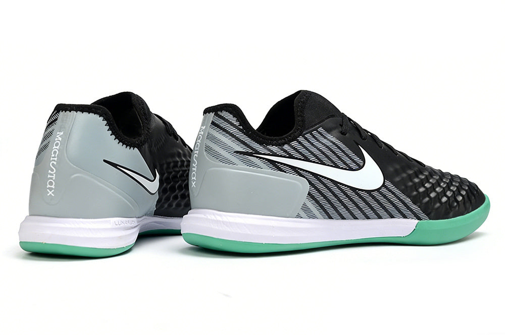Magista X Finale II Indoor Flat Soccer Shoes - Black/Gray/Green