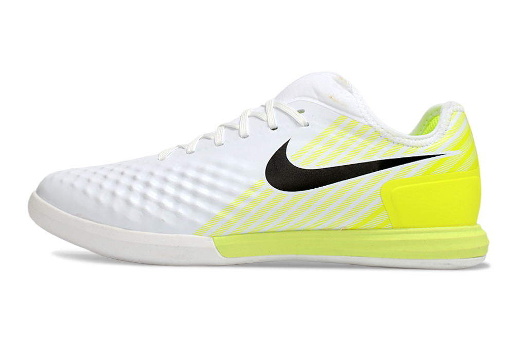 Magista X Finale II Indoor Flat Soccer Shoes - White/Neon Yellow