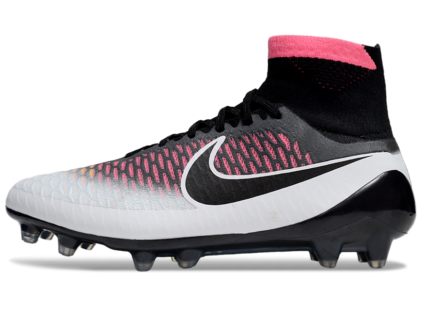 Magita Obra ACC Waterproof Full Knit FG Soccer Shoes - Pink Blast/White/Black