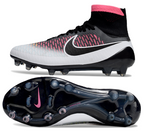 Magita Obra ACC Waterproof Full Knit FG Soccer Shoes - Pink Blast/White/Black