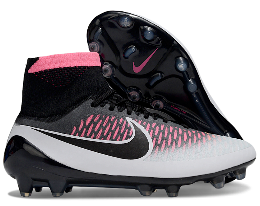 Magita Obra ACC Waterproof Full Knit FG Soccer Shoes - Pink Blast/White/Black