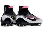 Magita Obra ACC Waterproof Full Knit FG Soccer Shoes - Pink Blast/White/Black