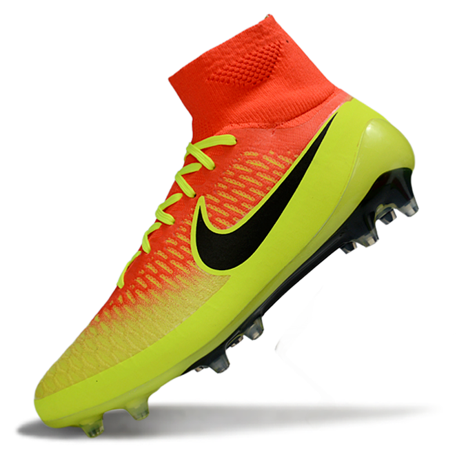Magita Obra ACC Waterproof Full Knit FG Soccer Shoes - Striking Yellow/Orange Gradien
