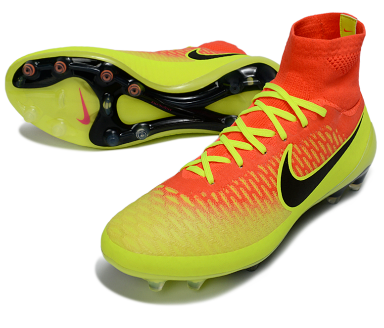 Magita Obra ACC Waterproof Full Knit FG Soccer Shoes - Striking Yellow/Orange Gradien