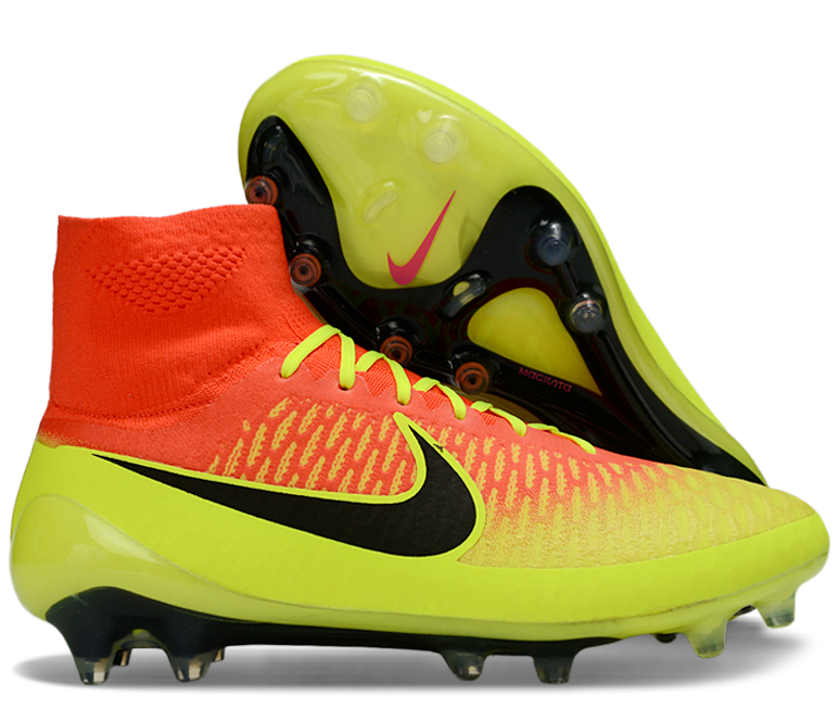 Magita Obra ACC Waterproof Full Knit FG Soccer Shoes - Striking Yellow/Orange Gradien