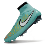 Magita Obra ACC Waterproof Full Knit FG Soccer Shoes - Turquoise/Orange/Hyper Crimson