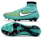 Magita Obra ACC Waterproof Full Knit FG Soccer Shoes - Turquoise/Orange/Hyper Crimson