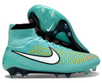 Magita Obra ACC Waterproof Full Knit FG Soccer Shoes - Turquoise/Orange/Hyper Crimson