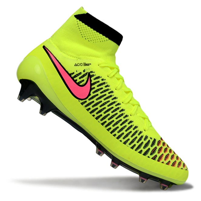 Magita Obra ACC Waterproof Full Knit FG Soccer Shoes - Volt/Hyper Punch