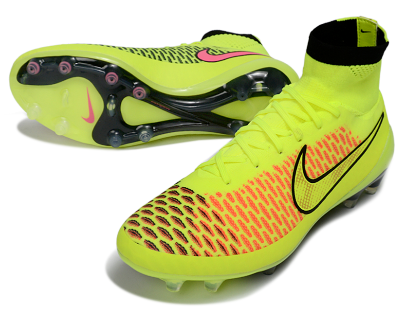 Magita Obra ACC Waterproof Full Knit FG Soccer Shoes - Volt/Hyper Punch