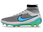 Magita Obra ACC Waterproof Full Knit FG Soccer Shoes - Wolf Grey/Turquoise Blue/Black