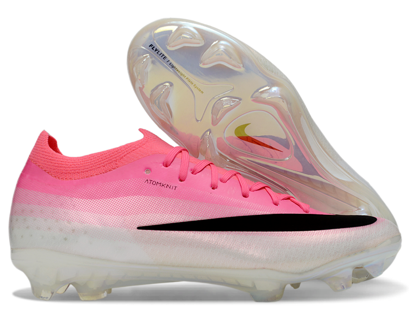Mercurial Spurs 17 Full Knit Waterproof FG Soccer Boots - Pink/White/Black