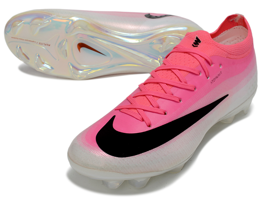 Mercurial Spurs 17 Full Knit Waterproof FG Soccer Boots - Pink/White/Black