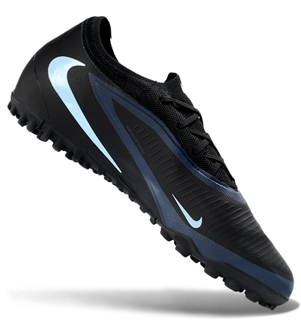 Phantom 6 Elite Low Pro Men's/Women's TF Soccer Shoes - Black/Light Blue