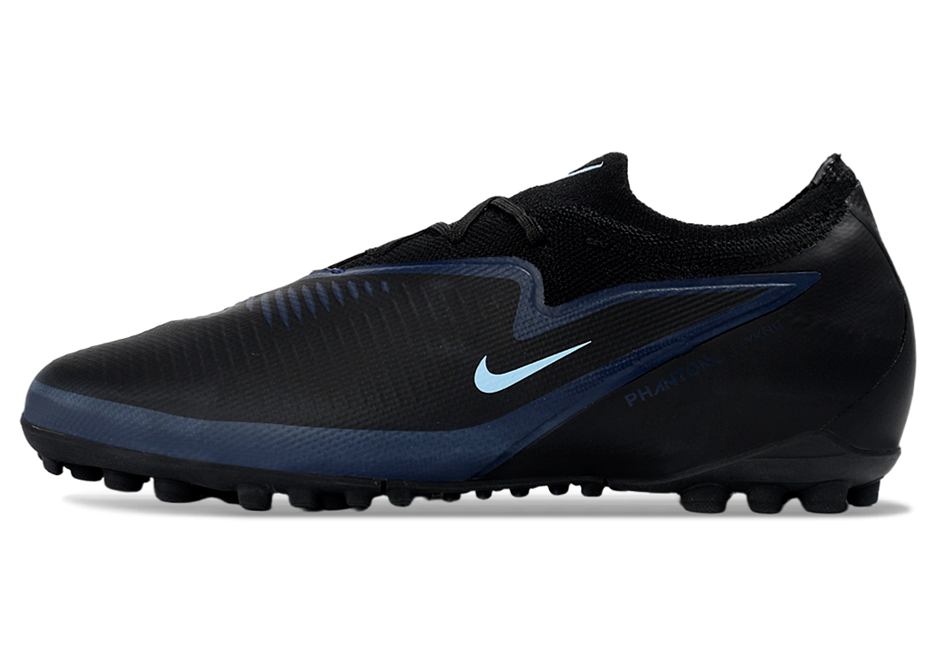 Phantom 6 Elite Low Pro Men's/Women's TF Soccer Shoes - Black/Light Blue