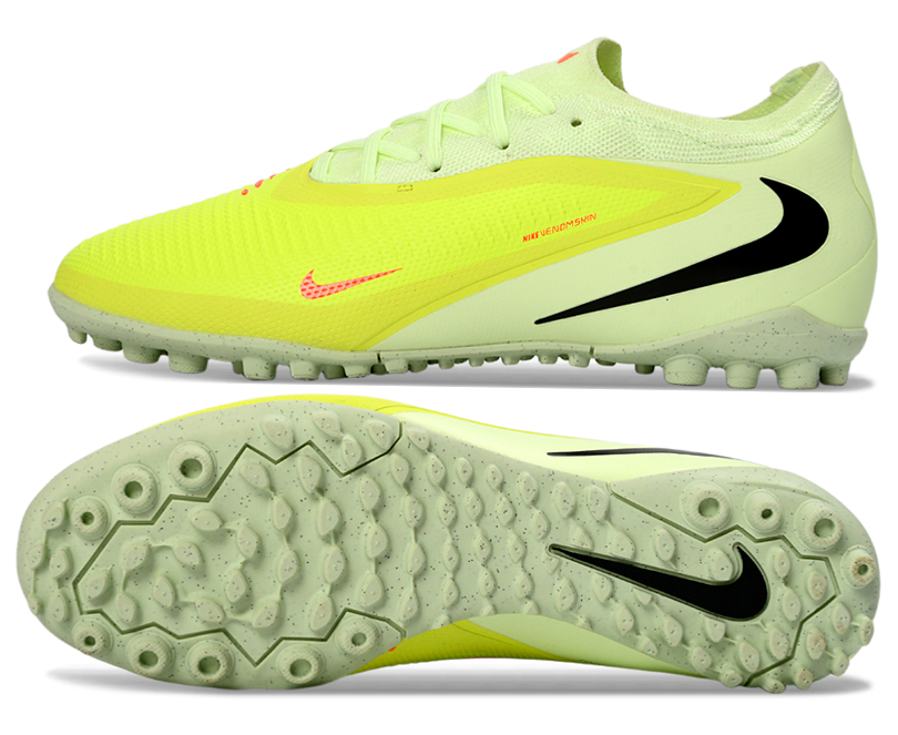 Phantom 6 Elite Low Pro Men's/Women's TF Soccer Shoes - Lime Green/Hyper Crimson/Black