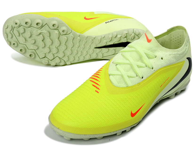 Phantom 6 Elite Low Pro Men's/Women's TF Soccer Shoes - Lime Green/Hyper Crimson/Black