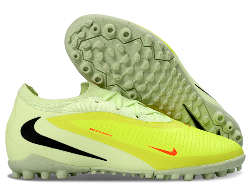 Phantom 6 Elite Low Pro Men's/Women's TF Soccer Shoes - Lime Green/Hyper Crimson/Black