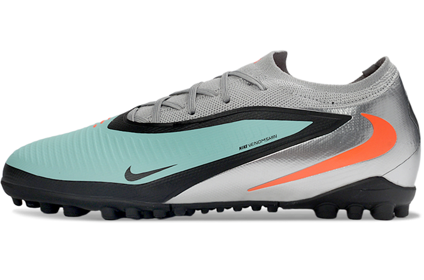 Phantom 6 Elite Low Pro Men's/Women's TF Soccer Shoes - Pistachio Frost/Hyper Orange/Black